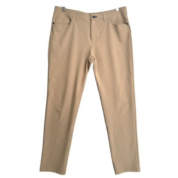 Public Rec Everyday Golf Performance Tech 5 Pocket Pants Beige Mens 38/36 Stretc - Picture 1 of 12